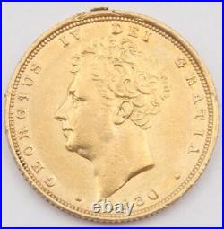 1830 Great Britain sovereign gold coin very nice EF/AU
