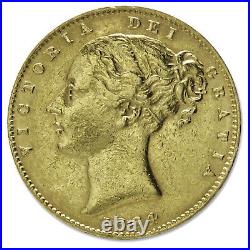 1844-1873 Great Britain Gold Sovereign Victoria Shield Avg Circ SKU #14469