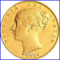 1844 Gold Sovereign, Great Britain, Scarce Date