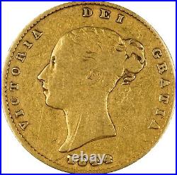 1844 Great Britain Victoria Shield Half Sovereign