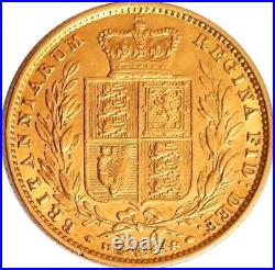 1857 Gold Sovereign, Great Britain, Scarce Date