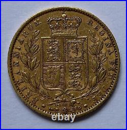 1864 Great Britain Victoria. 917 Fine Gold Sovereign Coin