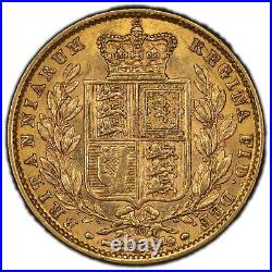 1872 Die #105 Great Britain Sovereign Gold Coin