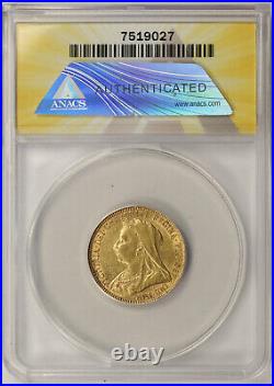 1893 Great Britain Gold 1 Sovereign AU 53 ANACS