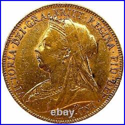 1900 Great Britain One Sovereign Gold Coin KM #785