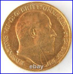 1906 Great Britain 1/2 Sovereign Gold Coin King Edward VII KM#804