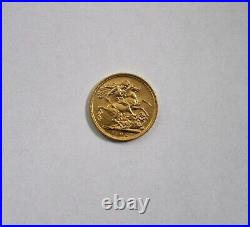 1906 Great Britain 22K Gold Coin, Full Sovereign EDWARD VII Sydney AU
