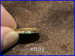 1909 Edward VII Great Britain Sovereign 22K Gold Coin in 9kt Bezel Pendant 5gr