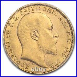 1909 Great Britain Gold Sovereign Edward VII MS-62 PCGS SKU#289062