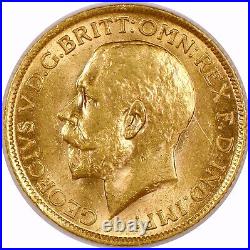 1912 Great Britain Sovereign Gold Coin for George V