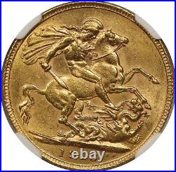 1913 Great Britain 1 Sov NGC MS 61 Gold 1 Sovereign