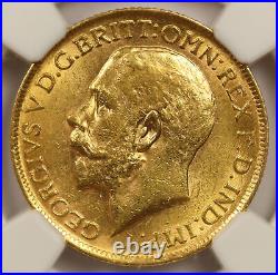 1913 Great Britain Gold 1 Sovereign MS 61 NGC