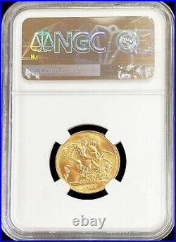 1958 Gold Great Britain Sovereign St. George Coin Ngc Mint State 64+