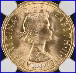 1958 Great Britain Elizabeth II Gold Sovereign Gem Ngc Ms 65 Low Pop Rarity R4