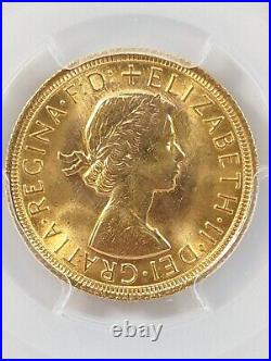 1966 Great Britain Gold Sovereign Elizabeth II PCGS MS62 Gold Shield