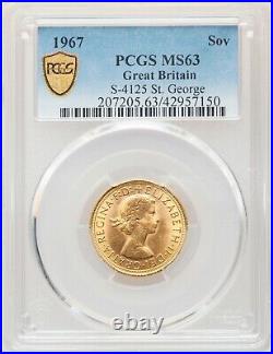 1967 Great Britain Gold Sovereign PCGS MS63