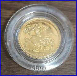 1986 United Kingdom (Great Britain) Proof Half 1/2 Sovereign Gold Coin