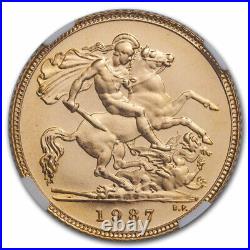 1987 Great Britain Gold 1/2 Sovereign PF-68 UCAM NGC SKU#281695