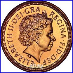 2001 Great Britain 1/2 Sovereign Gold Coin with Elizabeth II, Uncirculated