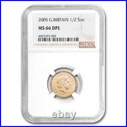 2005 Great Britain Gold 1/2 Sovereign St George MS-66 DPL NGC SKU#281696