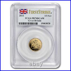 2011 Great Britain Gold 1/2 Sovereign PR-70 PCGS (1st Strike)