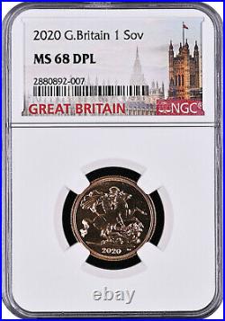 2020 Great Britain 1 Sovereign Ms 68 Dpl, Free Shipping