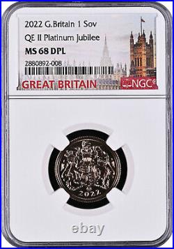 2022 Great Britain 1 Sovereign Ms 68 Dpl, Free Shipping