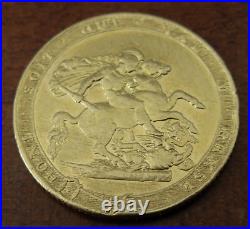 Great Britain 1820 Gold Sovereign Nice Details Mount Removed
