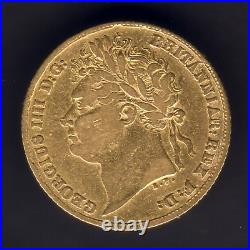 Great Britain. 1824 George 1111 Half Sovereign. F+/F Trace Lustre