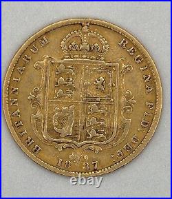 Great Britain. 1887 Half Sovereign. Jubilee Head 22ct Gold