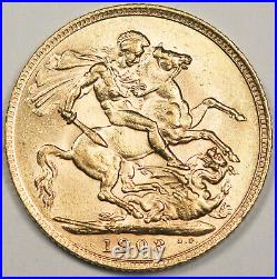 Great Britain 1903 UK Full Sovereign Gold Coin UNC King Edward VII KM#805