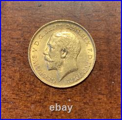 Great Britain 1914 Gold 1/2 Sovereign AU George V