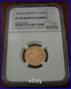 Great Britain 1992 Gold 1/2 Sovereign NGC PF69UC