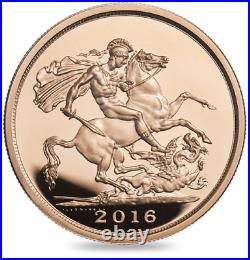 Great Britain 2016 Five Sovereign Piece Gold Brilliant Uncirculated Coin