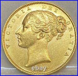 Great Britain Uk 1862 Gold Sovereign Key Date For Its Age Uncirculated Condition