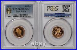 PCGS PR69DCAM Great Britain 1990 Half Sovereign Elizabeth II Gold Proof Coin