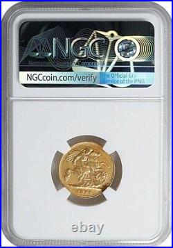 Uk Great Britain, Gold 1/2 Sovereign 1901 Ngc Au 50, Rare9